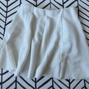 Aeropostale Pleated White Ribbed Fabric Skirt